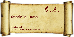 Orsós Aura névjegykártya