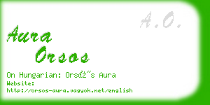 aura orsos business card